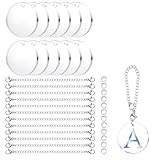 Osmond - Lote de 36 colgantes de sublimación para , nombre, identificación, para vasos, acrílicos, vírgenes de sublimación de un solo lado, redondos