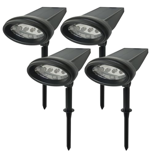 LED ATOMANT Pack 4x Luz Solar LED Exterior con Sensor lumínico, Blanco Frio, Lampara Solar Impermeable para Iluminación de Caminos, Patio, Terreza y Camping