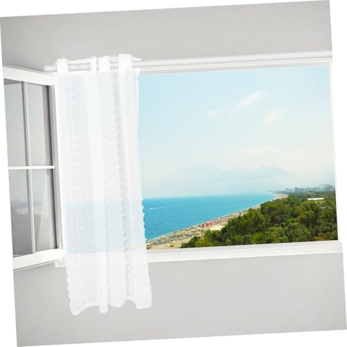 Cortina rústica transparente Cabilock con efecto visual suave para ventanas luminosas 8