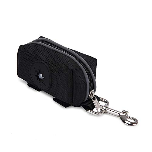 HFeng Dog Excrement Storage Bag, Disposable Excrement Trash Bag Storage Bag Hanging Dog Excrement Bag Holder Belt Attachment Garbage Bag Dispenser with Hook for Outdoor Running Walking Hiking