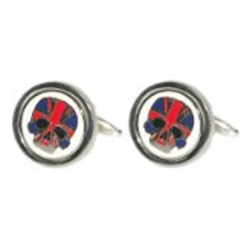 Mancuernillas Hombre GTR Logo Calavera Union Jack miniatura 1
