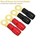 KHGUZ 4 Pairs Car Strip Spade Terminal Fork Adapters, 4 Gauge Vehicle Crimp Barrier Spades Connectors, Automotive Speaker Wire Cable Terminal Plugs Accessories, Universal Fit