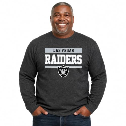 Team Fan NFL chandail équipe bloc manches longues, charbon