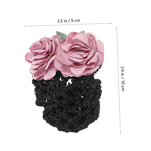 Ipetboom cobertura de rede de cabelo de flores presilha de rede snood agulha de crochê presilhas de