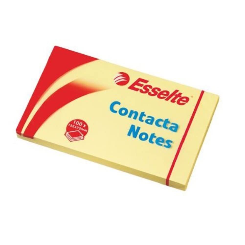 Esselte 83001 Sticky Note Contacta Clipboard Folder – 75 mm 100 Sheets Yellow