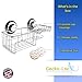 Gecko-Loc Large Combo suction cup wall mount bathroom shower caddy - shampoo storage basket shelf organizer caddie bath shelves - Silver