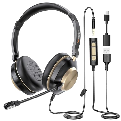 Cuffie Cablate USB-C VkingMoR Con Microfono E Controllo Volume – Rosa/Viola, Pieghevoli
