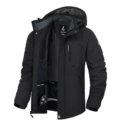 Image of Mens Winter Coats Puffer Waterproof Ski Insulated Jacket | Warm Jacket, Down Parka, Snowboard Jacket, Heavy Jackets, Winter Parka, Windproof Coat, Hiking, Camping, Working