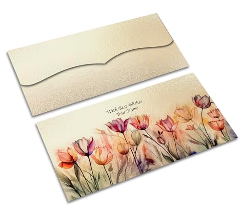 Image of Brown Cloud Customised Exclusive Shagun /Money /Gift Envelope /Cover /Lifafa for Gift /Festival with Personalized Text Message /Name /Photo (SERGLR BC 38) (Pack of 10)