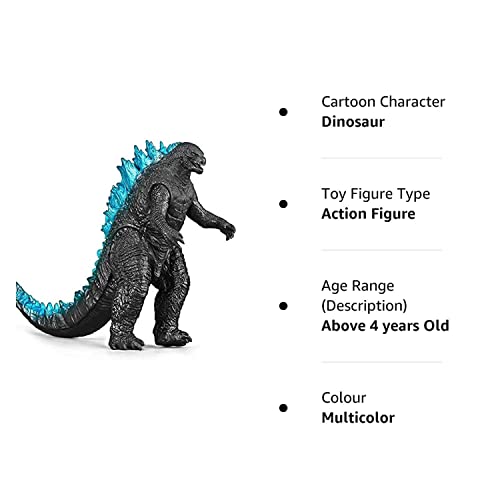 De-Lite™ Action Figures Soft Touch Vinyl Plastic Collectible Model Toys… (NuclearGodzilla - Black (Blue Spine), 17cm)