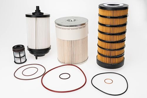 Baldwin BK6108 Filter Service Kit – Fits Cummins ISX & X15 Engines – Includes BD50000 Oil Filter, PF9814 Fuel/Water Separator, BF46129 Fuel Filter – Replaces LF14000NN, FS19764, FF5825NN