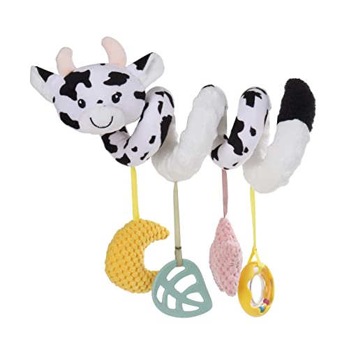 Image of Apricot Lamb Baby Spiral Car Calf Seat & Stroller Activity Toy, Features Plush Cow Character Hanging Rattles Toys, Gentle Rattle Sound & Soft Teether, 8-26 Inches