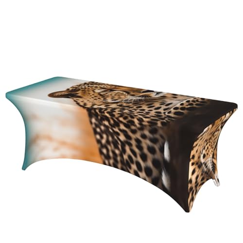 Nappe élasthanne rectangulaire 1,8m pour masquer les tables abîmées
