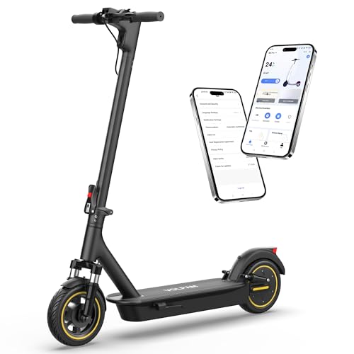 Image of VOLPAM Adult Electric Scooter, 350W /500WMotor, 8.5 inch /10 inch Solid Tires, 19 /22Mph, 32 /28 /23 /21 /18 /16Miles Max Range, Dual Braking