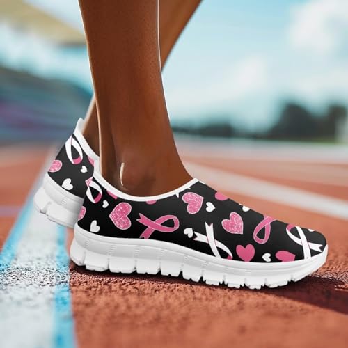 Image of Floral Sneakers for Women Colorful Art Shoes for Women Slip On Casual Work Shoes