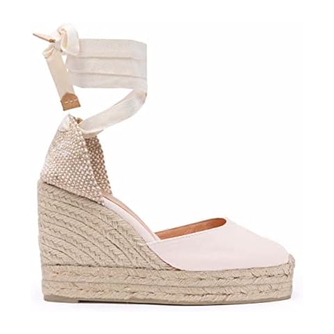 Castañer | Espadrille with Wedge Carina Made in Canvas 7 cm | Woman | Black | 39 Cover