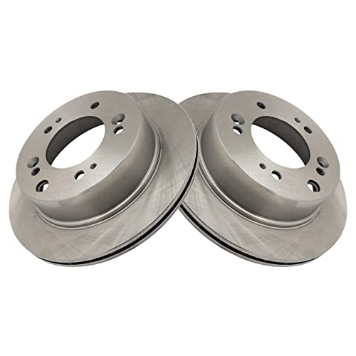 Image of TRQ Rear Brake Pad and Rotor Set Ceramic Vented Rotors