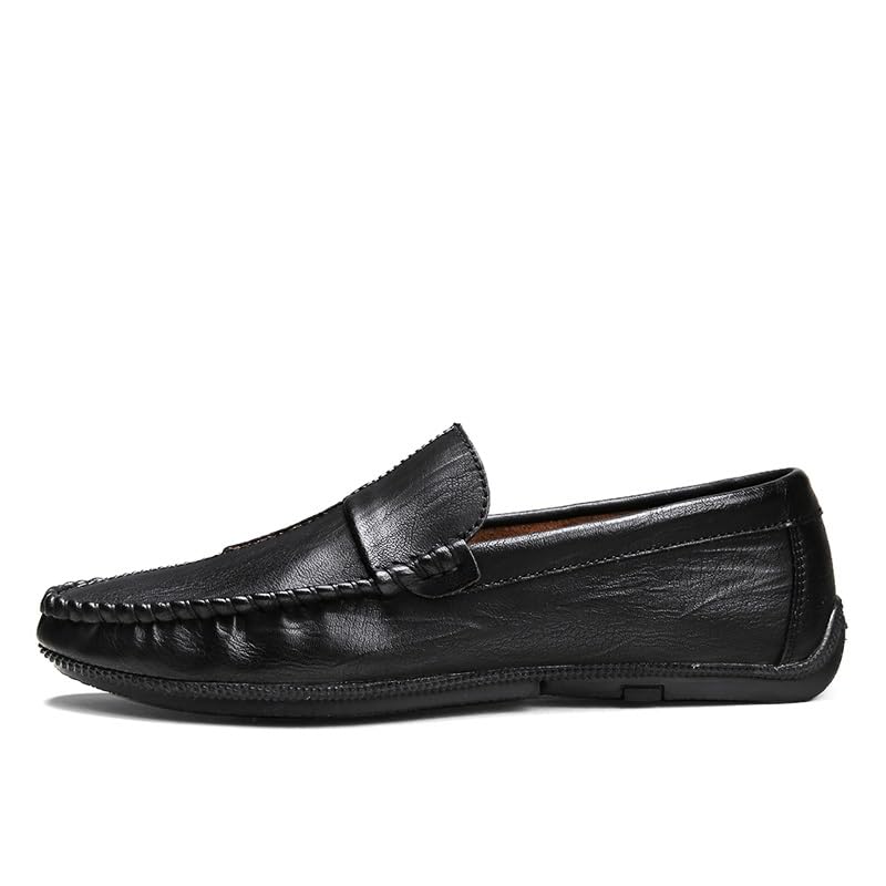 Men's Loafers Shoes Round Toe PU Leather Loafer Shoes Flexible Slip Resistant Comfortable Casual Slip-on2