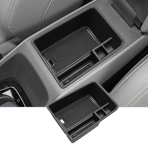 BIXUAN Compatible with Audi Q4 E-tron 2021-2024 2025 Centre Console Storage Box with Non-Slip Mat Storage Compartment Armrest Organiser Tray Centre Armrest Glove Box Q5 E Tron Accessories