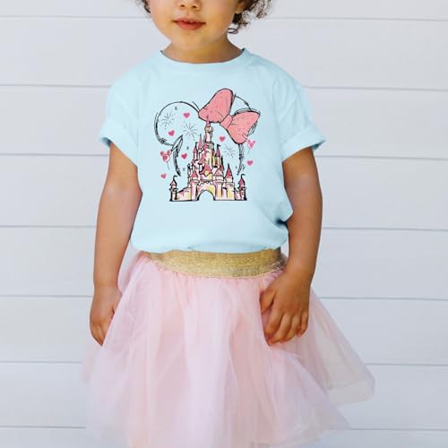 Image of Graphic Shirts for Girls Cute Bow T Shirt Kids Toddler Holiday Tshirt Vacation Trip Summer Tee Cotton Tops