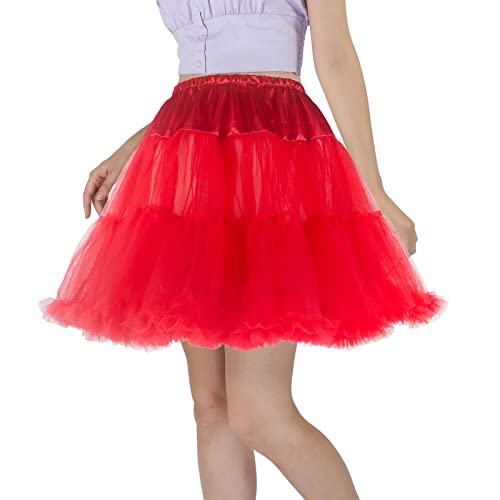 Image of CHERRY LOVE 18inch Petticoat Mid-Thigh Underskirt Princess Puffy Mini Skirt