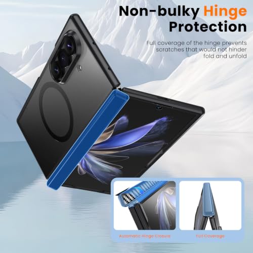 Image of WRJ for Samsung Galaxy Z Fold 8 Ultra Case Built-in Screen Protector,Black