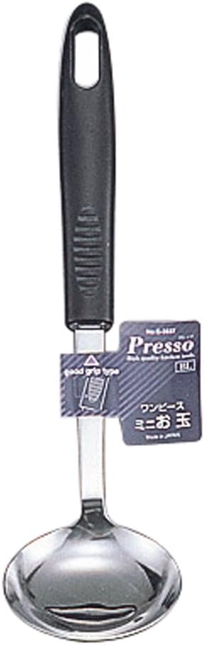 pa-ru金属 Mini Soup Ladle, Black Stainless Steel One Piece Presso made in Japan G – 3837