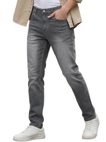 Image of Urbano Fashion Men's Straight Fit Washed Jeans Stretchable