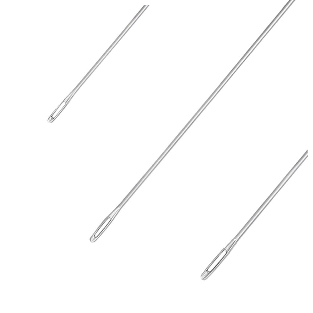 SHINEOFI 100 Piezas Aguja De Coser Mano Agujas De Punto De Cruz De Acero Para Manualidades Coser Tejidos Enhebrar Facilidad