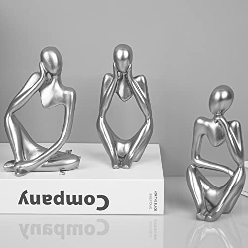 Anakey Thinker Statue. Home Decor.silvery Decor.living Room Decoration.abstract Art Sculpture.office Decor.coffee Table Decor.cabinets Decoration.shelf Decor(Silvery) #TOP4