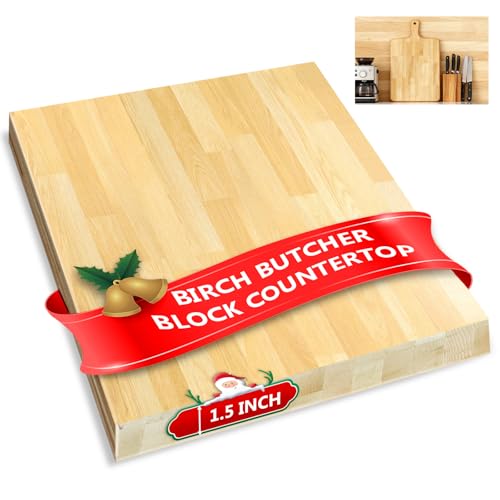 Solid Wood Butcher Block Countertop (24x25x1.5 in)
