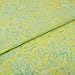 Stitch & Sparkle Indonesian Premium Batik Cotton Blue Leaves on Yellow