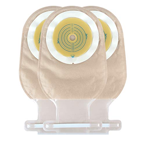 Carbou Ostomy Colostomy Bags Ostomy Supplies,20 PCS Colostomy Bag,One Piece Drainable Pouches with Twist-Tie for Ileostomy Stoma Care, Cut-to-Fit,Box of 20 (1 Piece Twist-Tie)