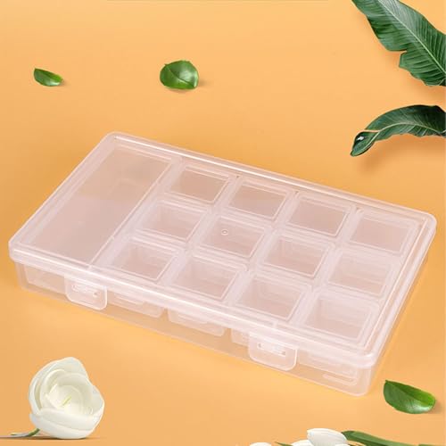 KYNBKLASS 13 in 1 Diamond Art Storage Containers with Lids, Transparent Organizer Box,Diamond art accessories-divided storage box,Jewelry Storage Case, Portable Labeled Trays for Home & Travel