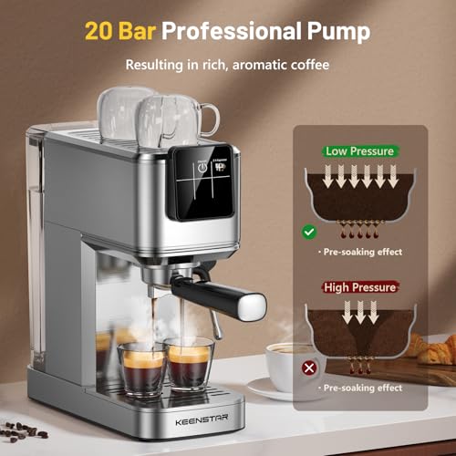 Keenstar JH-C5010E Espresso Machine With Milk Tank, 20Bar Hot & Iced Coffee Machine With Rapid Cold Brew, Espresso Maker With Milk Frother Steam Wand thumb #1