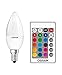 OSRAM STAR+ RGBW LED Lampe mit E14 Sockel, RGB-Farben per Fernbedienung änderbar, 4.5W, Kerzenform, Ersatz für 25W-Glühbirne, matt, LED Retrofit RGBW lamps with remote control, Einzelpack