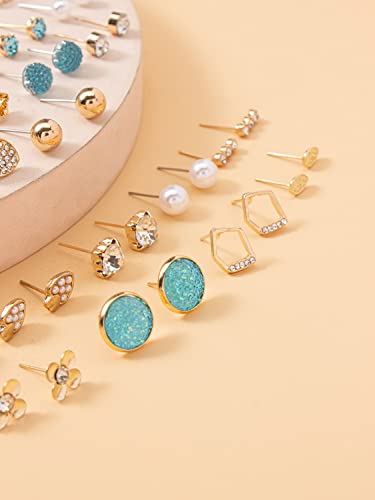 Image of Shining Diva Fashion Stylish Combo Set Crystal Pearl Earrings for Women and Girls