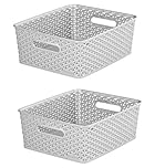 2 x 13L Grey Curver Basket