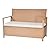 VEVOR Outdoor Storage Bench, 2-Person PE Rattan Storage Bench, 70 Gal Deck Box with Cushion, Supports up to 265 lbs, Weatherproof Outdoor Seating & Porch Decor for Patio Garden Balcony Yard