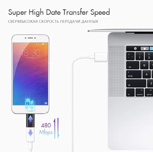 Image of USB-C to Micro USB Adapter, USB Type C Female to Micro USB Male Converter USB C to Micro B 2.0 Charge & Data Sync Compatible with Smartphones and Tablet (2 Pack