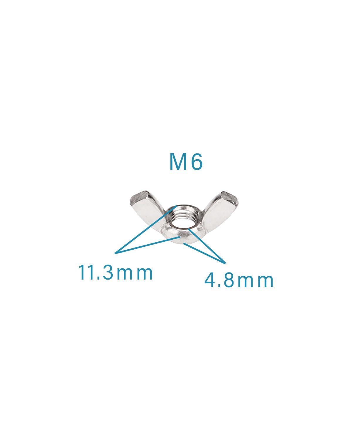 M6-1.0 Wing Nuts - IMScrews 304 Stainless Steel Wing Nuts - Durable Hardware for Home Maintenance and Professional Engineering Pack of 25