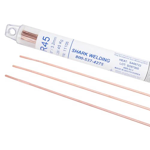 Shark Industries PN-11106 RG45 Oxy-Acetylene Mild Steel Welding Rod, 1/8