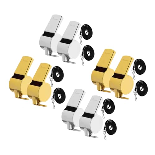 Silbatos metálicos para árbitro 8 piezas miniatura 6