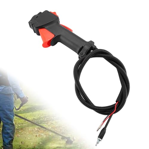 26mm Poignée de Débroussailleuse avec 114cm Câble, Interrupteur de Gâchette Poignée Accélérateur, Câble de Déclenchement, Accessoires de...