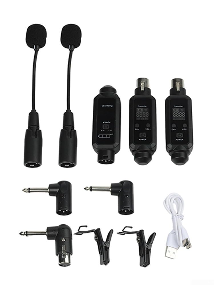 Microfono senza fili, UHF, sistema di microfono per sassofono, suono di alta qualità per musicisti, sassofono, strumenti in ottone dal vivo (uno e due)