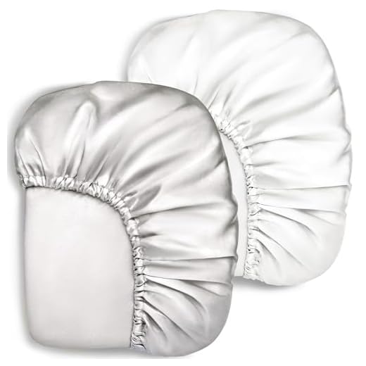Pro Goleem 2 Pack Satin Soft Crib Sheet Great for Baby with Sensitive Hair Silky Baby Mattress Sheet White and Gray Unisex 52’’x28’’x8’’ Fitted Sheets