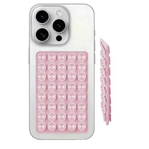 KAHZOR 1 Pieza Silicona Doble Cara Ventosa para Movil, Pop Sock*et, Desmontable Ventosa Movil Teléfono Manos Libres, Soporte Movil Ventosa, para Dispositivos Móviles Vidrio de Espejo (Rosa)