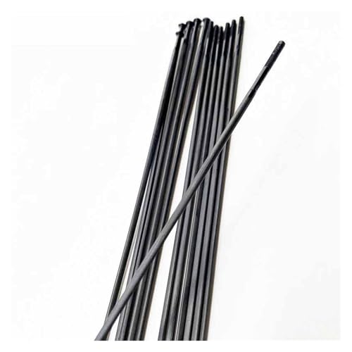 PQMIERA Radios de Carbono, aleación de Titanio, radios Negros, radios de aviación de Tiro Recto, radios ultraligeros de 1,8 g, radios de Bicicleta con cabecillas