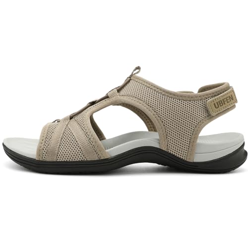Image of UBFEN Womens Hiking Sandals Comfortable Walking Sandals Summer Sport Breathable Arch Support