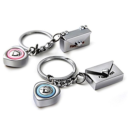 Preisvergleich Produktbild Gudeke Fashion Simple Love Mail Speak Ich liebe dich Paar Schlüsselanhänger Schlüsselanhänger Ein Paar Buckle Hanging